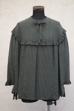 cir.1930's black silk blouse 