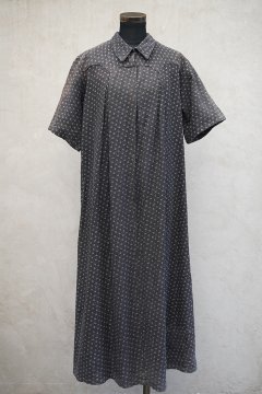 1930's-1940's black printed work dress
