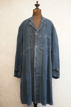 1940's-1950's indigo linen maquignon coat 