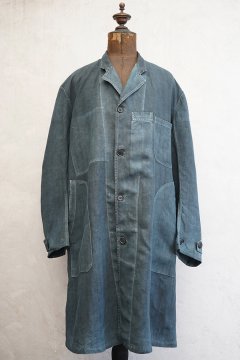 1940's-1950's indigo linen maquignon coat 