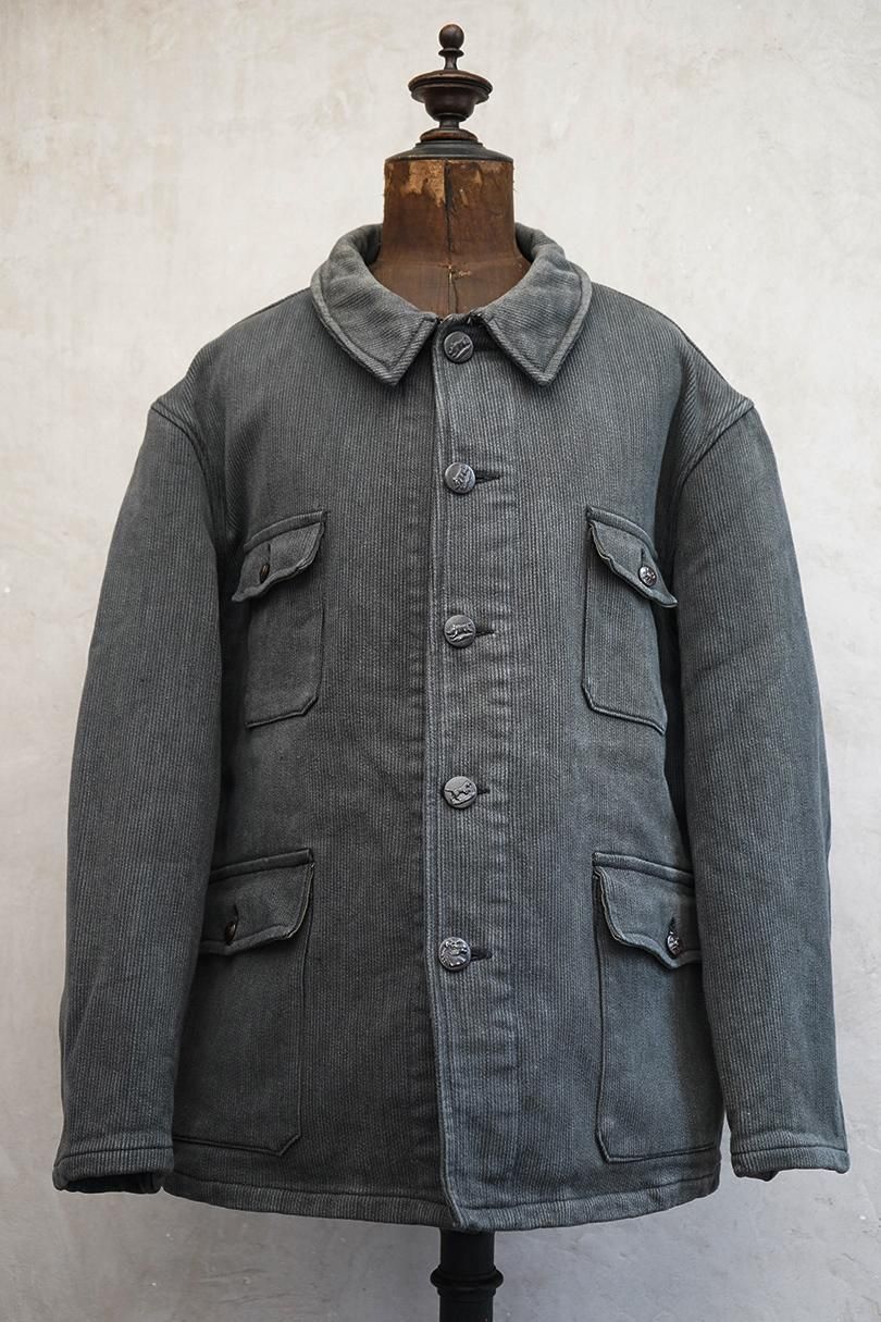 mid 20th c. dark gray pique hunting jacket - フレンチ mid 20th c. dark gray pique hunting jacket - フレンチ