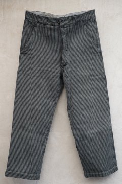 mid 20th c.striped cotton pique work trousers 