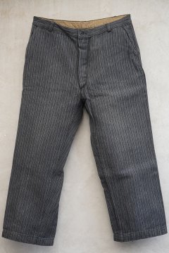 mid 20th c.striped cotton work trousers 