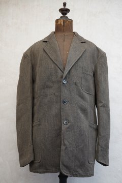 cir. 1940's brown S&P lapeled work jacket NOS