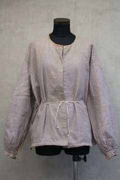 19th c. printed cotton paysan blouse / jacket