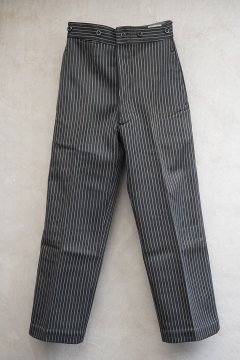 ~1940's striped black pique work trousers NOS