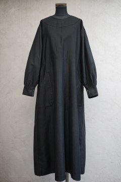 ~1930's black cotton smock dress