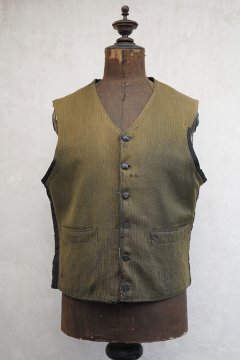 ~1930's patched stripes wool gilet