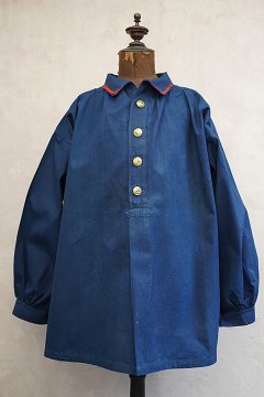 ~1930's indigo linen cotton smock 