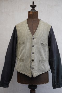 ~1940's gray pique gilet with sleeve