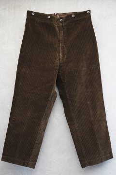 1930's brown corduroy work trousers 