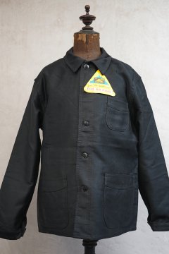 mid 20th c. black moleskin work jacket 