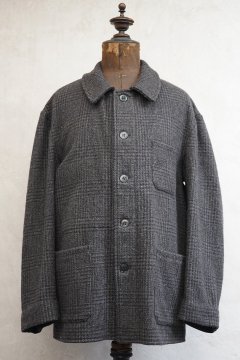 mid 20th c. gray checked wool work jacket 