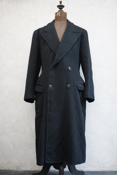 1930's-1940's black wool double breasted coat 