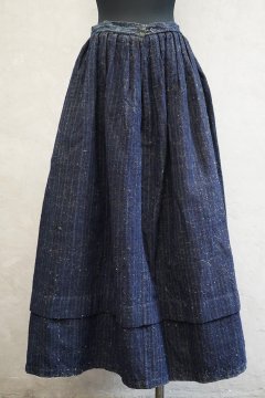 19th c. indigo striped skirt 