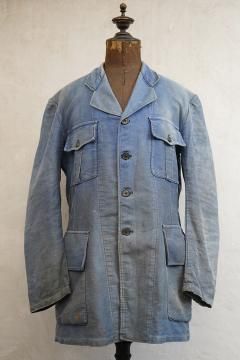 ~1940's blue moleskin lapeled jacket 