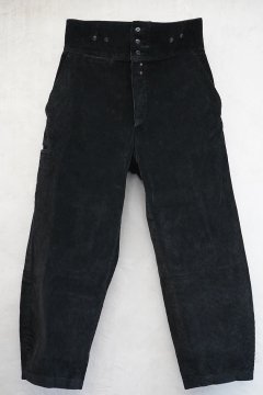 cir.1960's black corduroy trousers 