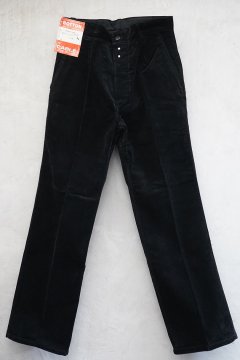 cir.1960's black corduroy trousers NOS