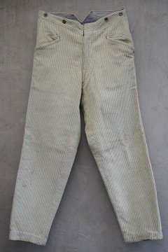 early 20th c. beige corduroy work trousers