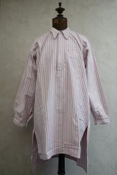 ~1930's pink striped cotton shirt with pocket