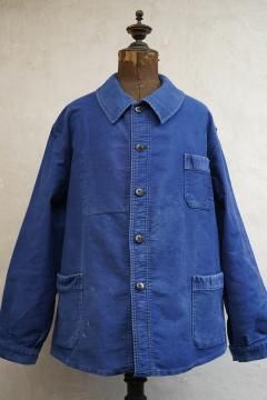 mid 20th c. blue moleskin work jacket