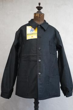 Black Moleskin Work Jacket - フレンチ・ヴィンテージ