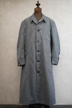 mid 20th c. salt&pepper cotton atelier coat NOS