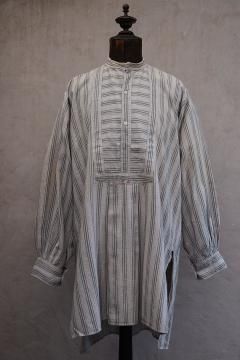 early 20th c. green striped cotton shirt