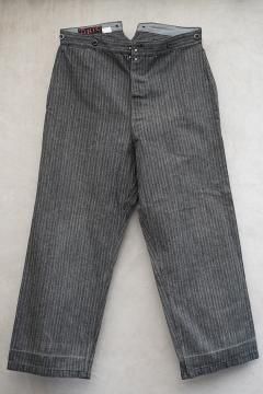 ~1940's S&P striped cotton work trousers 