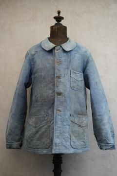 1930's-1940's blue moleskin work jacket 