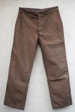 cir. 1960's-1970's brown moleskin work trousers