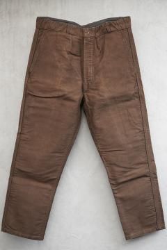 cir. 1960's-1970's brown moleskin work trousers 