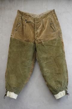 cir. 1940's light brown cord ski pants