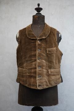 ~1930's brown cord gilet 