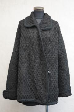 cir.1930's black wool knitted jacket