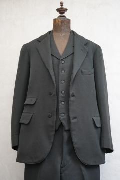 ~1930's black wool three piece