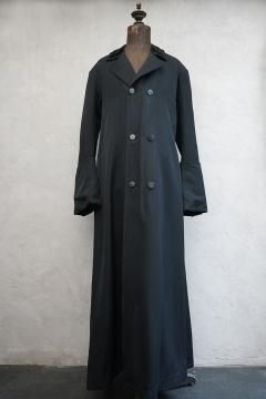 early 20th c. black wool double breasted long coat