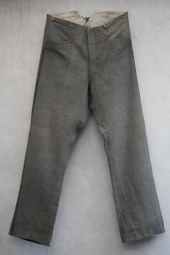 ~early 20th c. patterned gray wool trousers