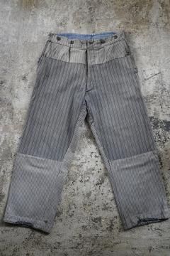 ~1950's gray striped cotton work trousers 