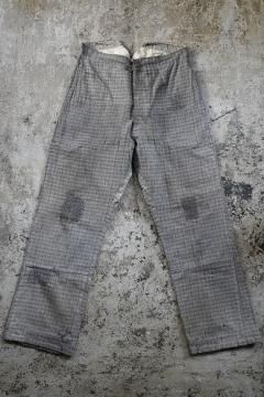 ~early 20th c. checked cotton trousers