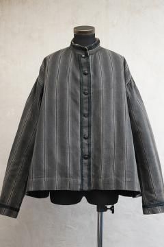 ~early 20th c. gray striped blouse/jacket 