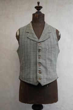 ~1930's checked wool gilet