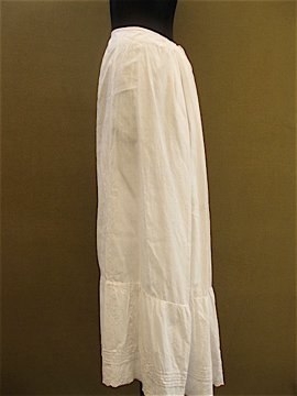 early 20th c. white long skirt