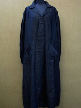cir. 1930 - 1950's black work dress / coat