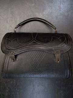 cir. 1830 - 1850's leather bag