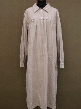cir. 1920 - 1940's striped wool smock / dress