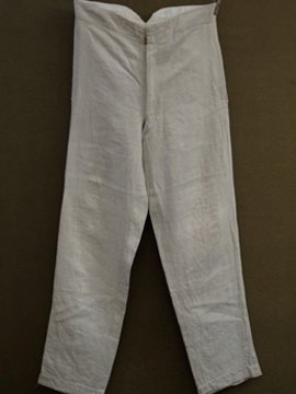 cir. early 20th c. herringbone linen trousers I