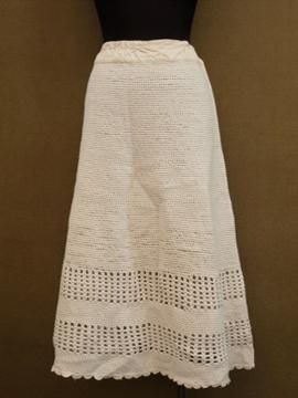 early 20th c. knitted skirt 