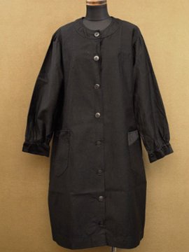 cir. 1940's black work dress / coat