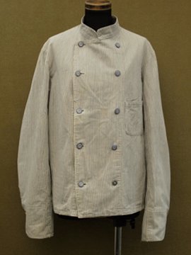 cir. early 20th c. striped cotton work jacket